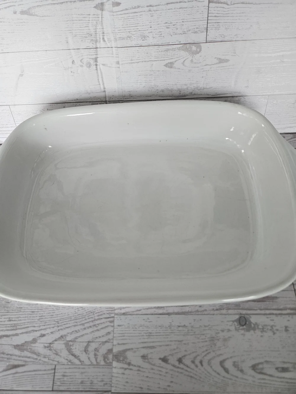 Corelle White Ceramic Baking Dish with Green Ivy Border